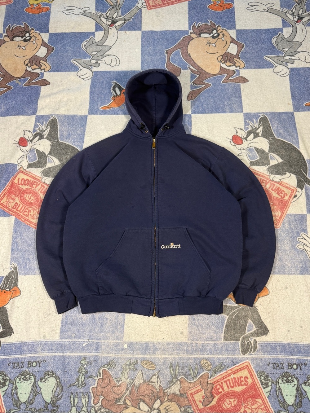 Vintage Carhartt thermal lined zip up sweatshirt